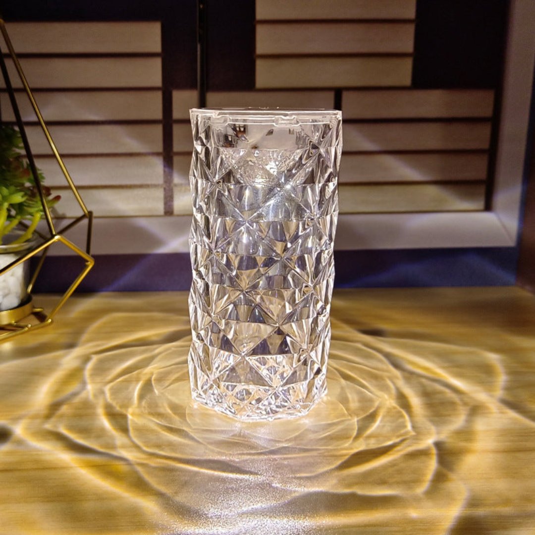 "Rose atmosphere crystal light – trendy bedside LED lamp for TikTok-worthy room decor"