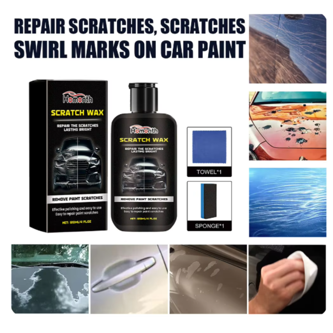 Premium car scratch remover and polish in a 120ml container